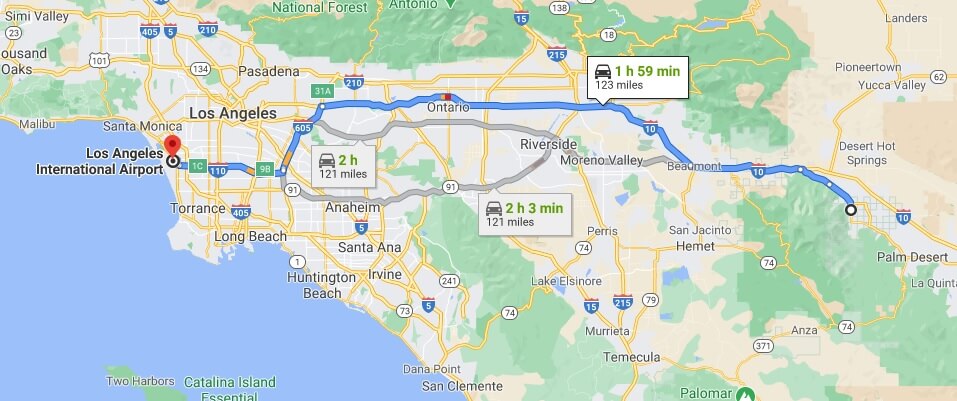 palm springs limousine to LAX